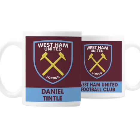 Personalised West Ham United FC Bold Crest Mug £12.99